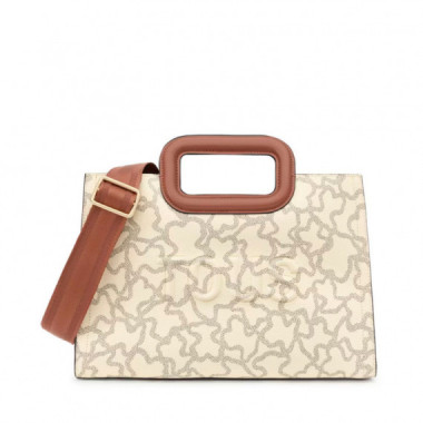 Bolso shopper Tous Amaya K Icon beige para mujer