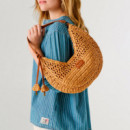 bolso media luna de rafia