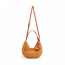 bolso media luna de rafia