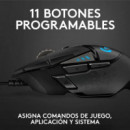 RATON GAMING LOGITECH G502 HERO OPTICO USB RGB BLA