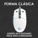 RATON LOGITECH G203 LIGHTSYNC RGB USB WHITE