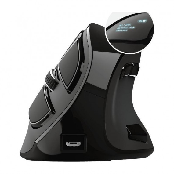 RATON TRUST VOXX ERGONOMICO WIRELESS 9 BOTONES BLA