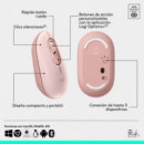 TECLADO + RATON LOGITECH POP ICON WIRELESS ROSE/WH