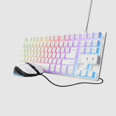 TECLADO + RATON TRUST GXT 798W GAMING RGB USB WHIT