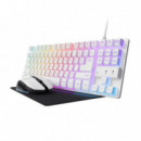 TECLADO + RATON WIRELESS + ALFOMBRILLA TRUST GXT 7