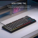 TECLADO GAMING CORSAIR K55 TKL USB ICUE RGB BLACK