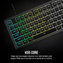 TECLADO GAMING CORSAIR K55 USB ICUE BLACK