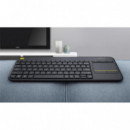 TECLADO LOGITECH K400 RF WIRELESS TOUCHPAD BLACK