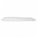 TECLADO PHOENIX K201 ERGONOMICO WIRELESS WHITE