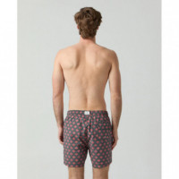 SCOTTA 1985 Bañadores Hombre Bañador Scotta Logo Geometric Khaki