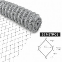 Malla Simple Torsion Galvanizada 50X50X2.1MM 1.5X25M DONNA GARDEN