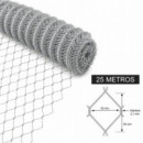 MALLA SIMPLE TORSION GALVANIZADA 50X50X2.1MM 2X25M DONNA GARDEN