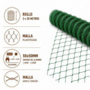 MALLA SIMPLE TORSION PLASTIFICADA 50X50X1.6/2.5MM 2X25M DONNA GARDEN