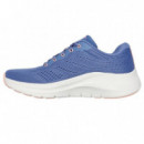 SKECHERS ARCH FIT 2.0 BIG LEAGUE BLUE/PINK
