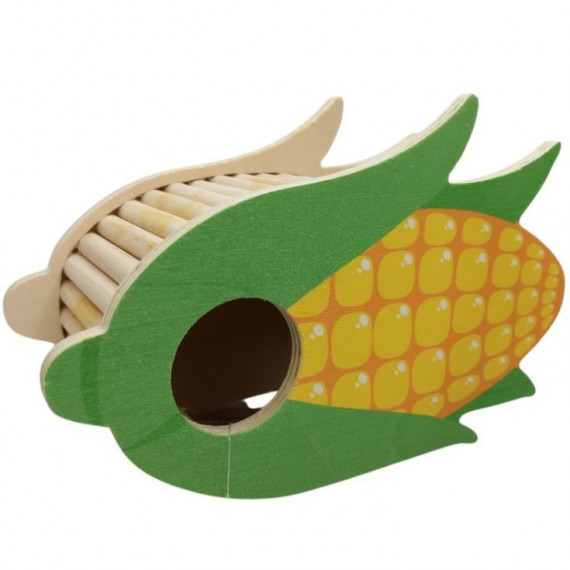 PAWISE Roedor Casita Madera Maiz
