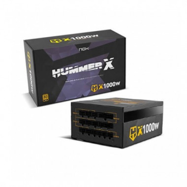 Fuente Alimentacion NOX Hummer 1000W Modular VENT.12X12 80+ Gold