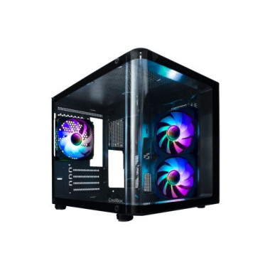 Carcasa COOLBOX Gaming Matx GM100 Vision Torre Negra