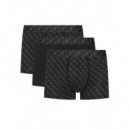 BOXER TRUNK 3 PACK P 4G BLACK PRINT