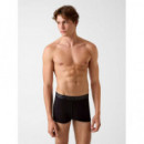 BOXER TRUNK 3 PACK P 4G BLACK PRINT