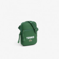 S Flat Crossover Bag Vert 132  LACOSTE