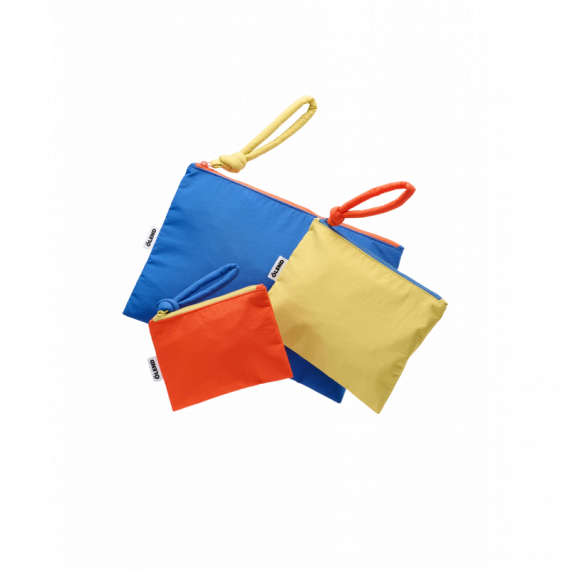 Olend Neceseres Pouch set ÖLEND Padded Cobalt blue + Lime + Coral