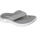 SKECHERS SANDALIAS GO WALK FLEX SANDAL GRAY