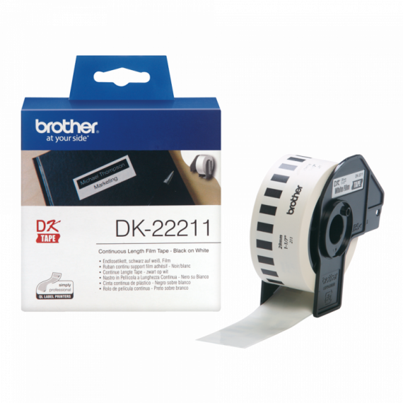 Cinta Pelicula Continua BROTHER Blanca 29 Mm X 15.24MTS (DK22211)