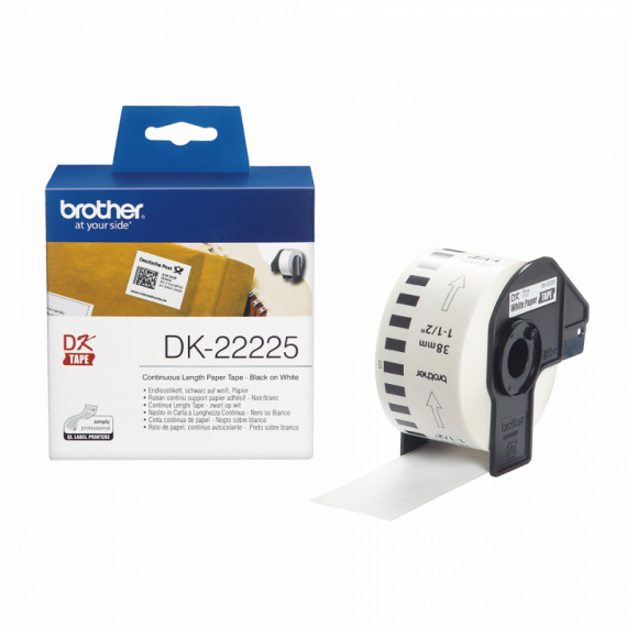 Cinta Papel Continua BROTHER Blanca 38MM 30.48M (DK22225)