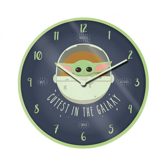 Reloj Pared Star Wars Mandalorian Cutest In The Galaxy