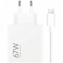 Cargador de Pared Xiaomi HyperCharge Combo 67W USB-A con Cable USB-C Blanco