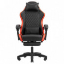 Silla Gaming Mars Gaming MGC-X Ergonómica con Reposapiés Piel PU Rojo/Negro