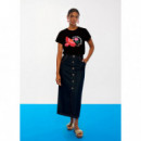 PARROT T-SHIRT WITH FEATHERS BLACK