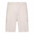 Shorts cargo de lino y algodón
