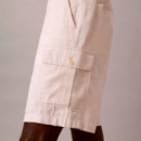 Shorts cargo de lino y algodón