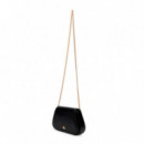 Cartera curva con correa de cadena