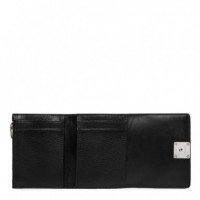 Cartera de Piel Granulada de Plegado Triple con Rfid  CALVIN KLEIN