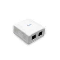 GEMBIRD Roseta de Superficie 2 XRJ45 Utp CAT6