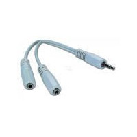 GEMBIRD Cable  Jack Divisor 1M/2 H Blanco