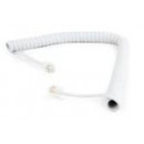 GEMBIRD Cable Telefono Espiral RJ10 4P4C 2M Blanco