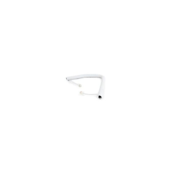 GEMBIRD Cable Telefono Espiral RJ10 4P4C 2M Blanco