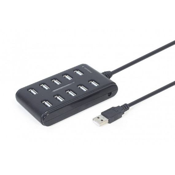 GEMBIRD HUB USB 2.0 10 PUERTOS NEGRO