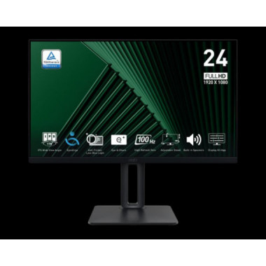 MSI Monitor Pro MP245PG  23.8 Negro  HDMI / Dp / VGA / Vesa