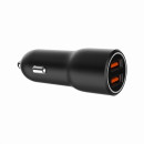 GEMBIRD CARGADOR RAPIDO USB PARA COCHE 2 PUERTOS USB-C 36W NEGRO