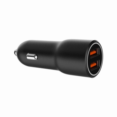 GEMBIRD CARGADOR RAPIDO USB PARA COCHE 2 PUERTOS USB-C 36W NEGRO