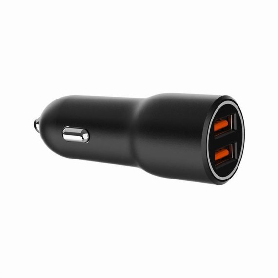GEMBIRD CARGADOR RAPIDO USB PARA COCHE 2 PUERTOS USB-C 36W NEGRO