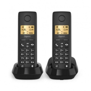 Tel&eacute;fono Inal&aacute;mbrico Gigaset Basic 100 DUO Negro