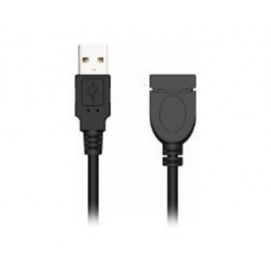 Cable Nilox Alargador USB-A 2.0/M a USB-A 2.0/H 1.8m Negro (NXUSB2-M/F-2)