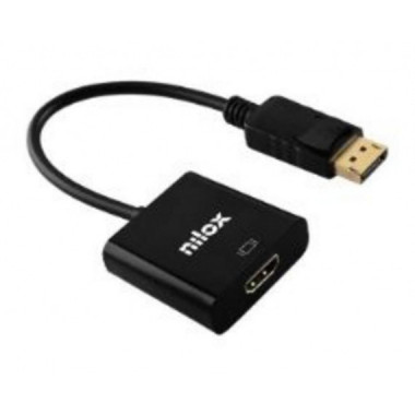 Adaptador Nilox HDMI/M a VGA/H 0.15m Negro (NXADAPHDMIMVGAF)
