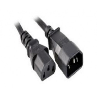 Cable de Alimentaci&oacute;n Nilox AC 10A 250V con Toma de Tierra 2m Negro (NXIECC13-M/F-2)