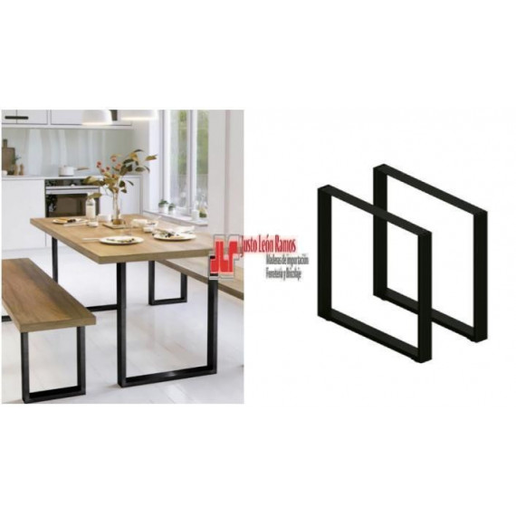 Pata Mesa Cuadrado 710x580 Mm Negro Mate - Guanxe Atlantic Marketplace